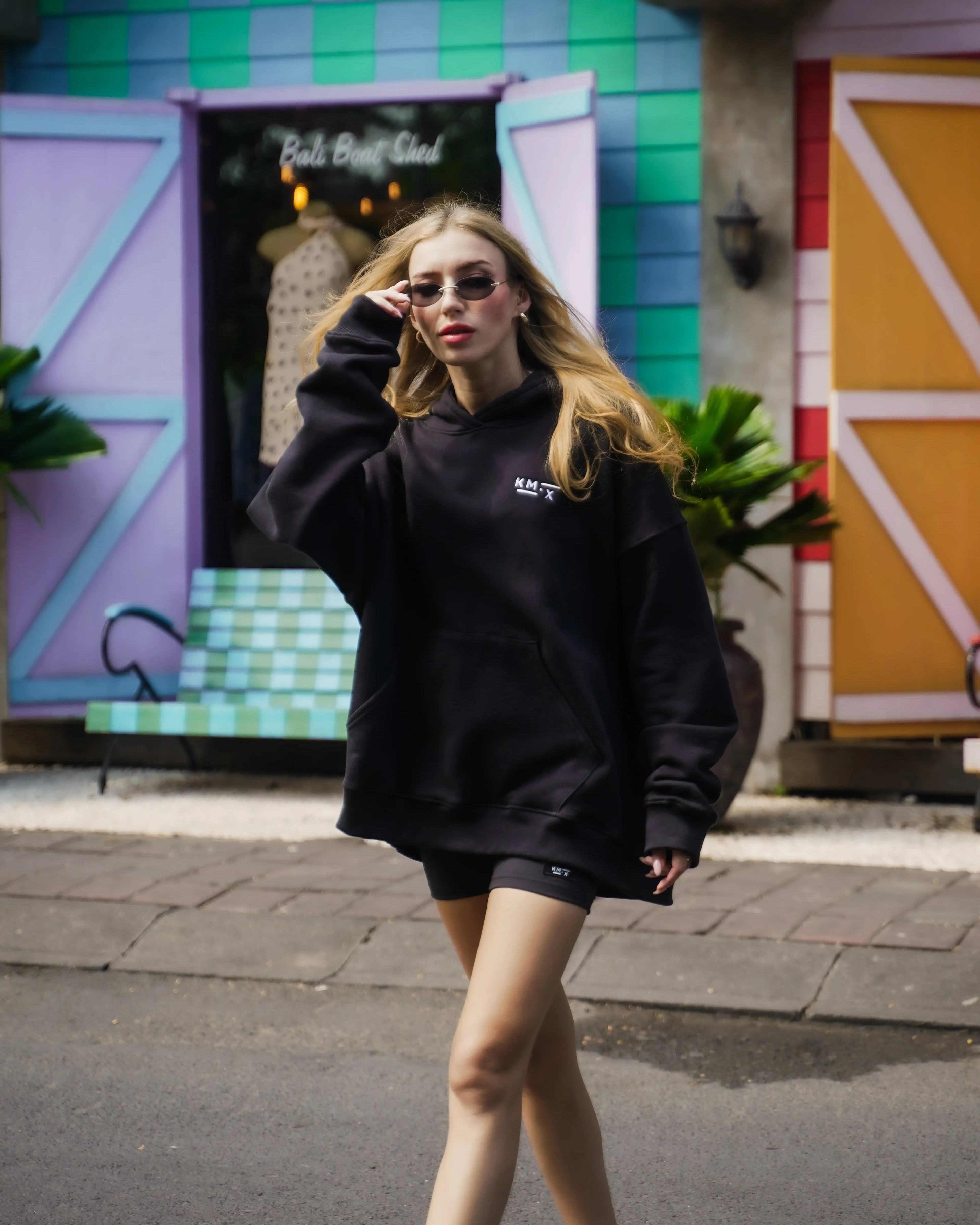 Midnight Tide Over Sized Hoodie  kmxonline.com